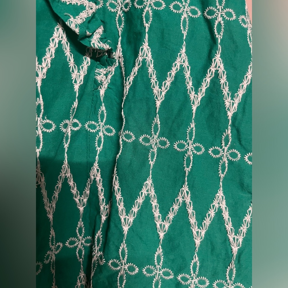 Universal Thread Green Ruffle Eyelet Blouse - Picture 3 of 8